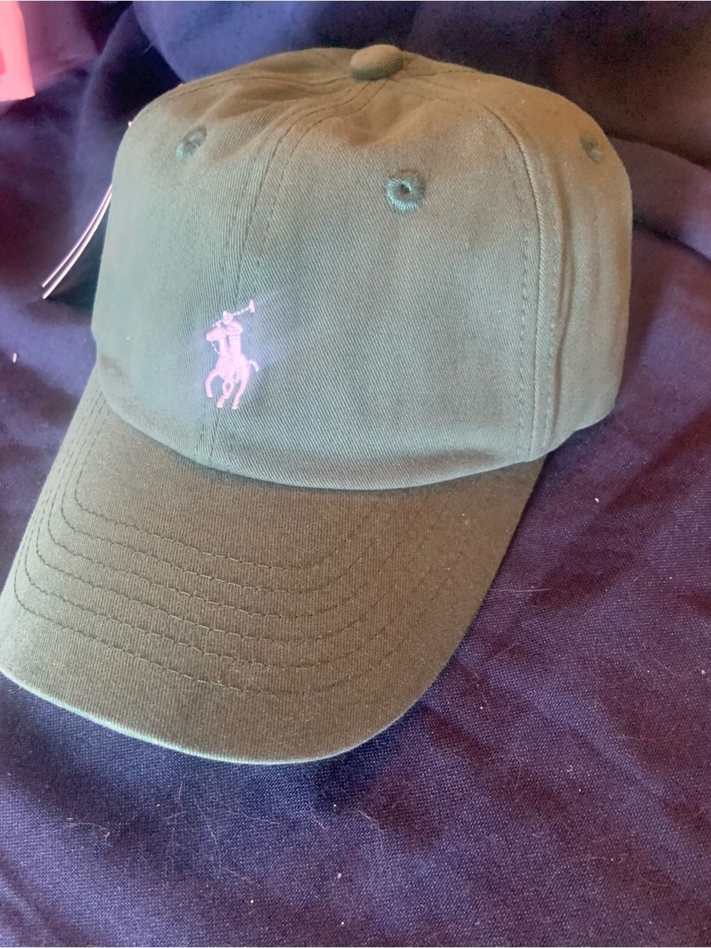 Ralph Lauren Green Polo Baseball Hat with white Pony - Picture 2 of 11